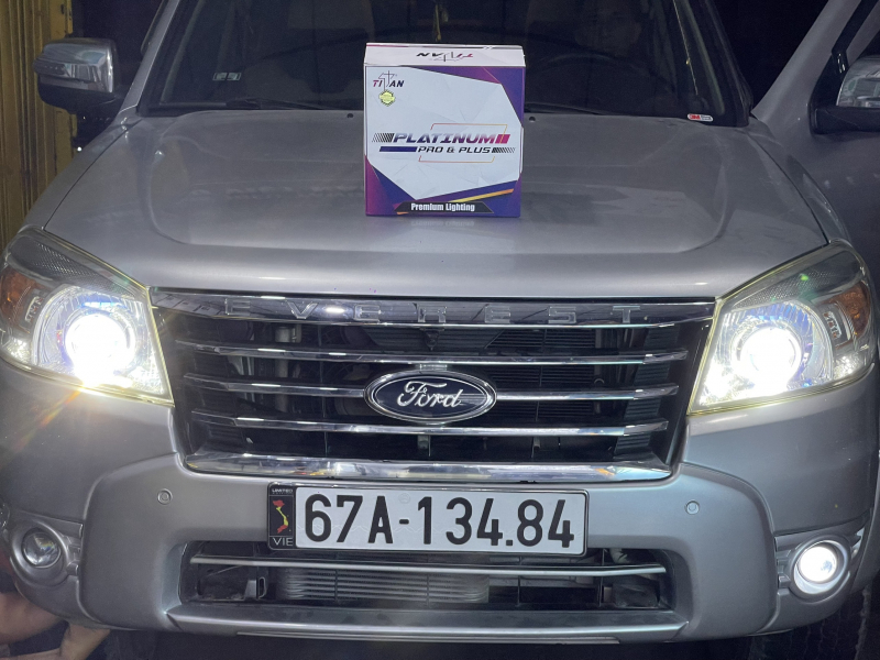 Độ đèn nâng cấp ánh sáng NÂNG CẤP BI LED TITAN PLATINUM PRO - 2023 CHO FORD EVEREST 